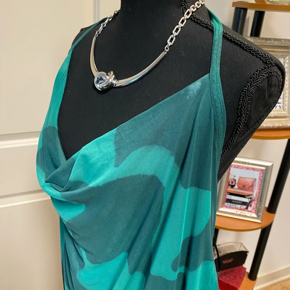 AVA & VIV WOMEN’S GREEN NEW SLEEVELESS LINED MERMAID DRESS SIZE 4X GENTLY USED - Picture 7 of 11